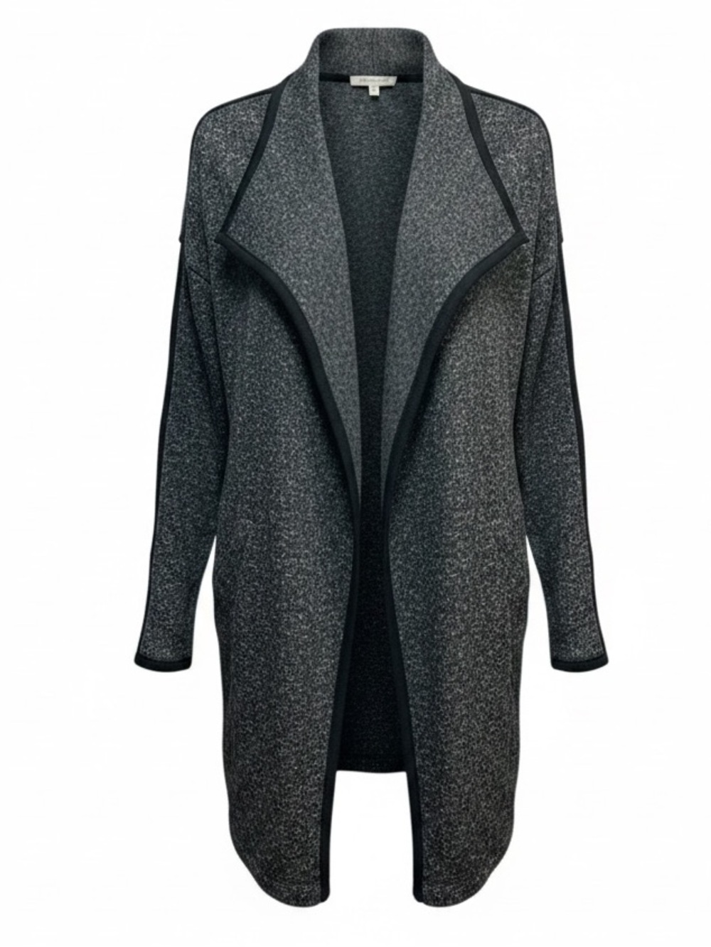 Banana Republic Marled Gray Black Open Front Wrap Cardigan Jacket size Medium